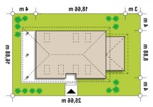 Usytuowanie budynku Z85 GL w wersji lustrzanej