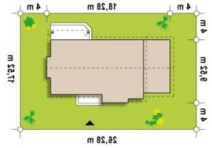 Usytuowanie budynku Z93 GL w wersji lustrzanej