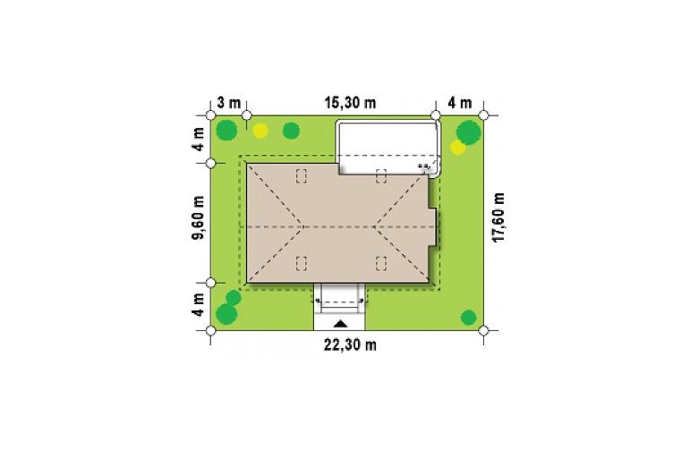 Projekt domu z bala Z106 D - Usytuowanie