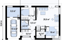 Projekt domu z poddaszem Z122 v2 - 