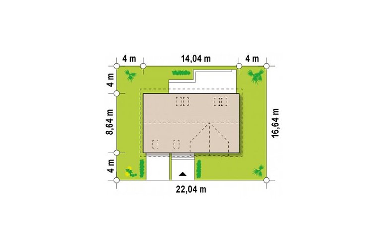 Projekt domu z poddaszem Z122 v2 - Usytuowanie