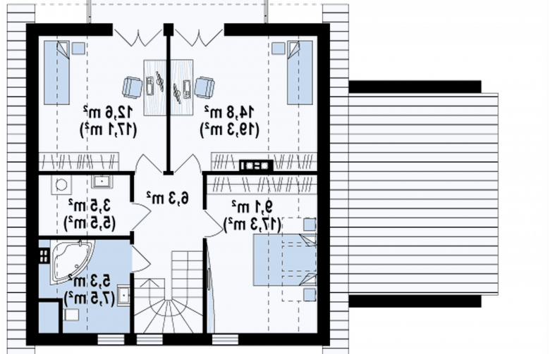 Projekt domu z poddaszem Z134 GL - 