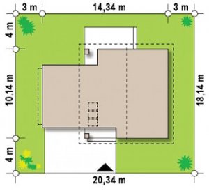 Usytuowanie budynku Z134 GL