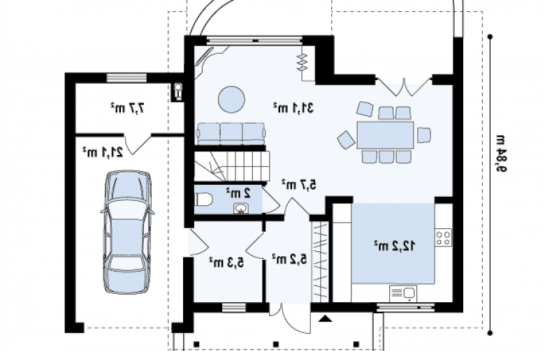 Projekt domu z poddaszem Z146 GP - 