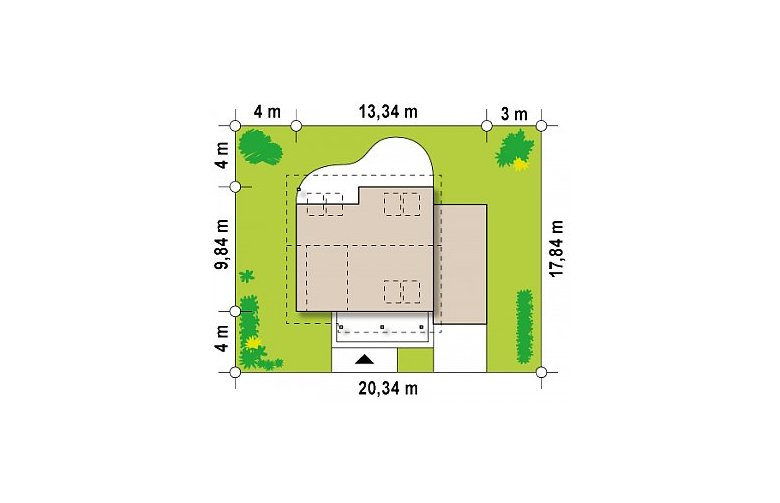 Projekt domu z poddaszem Z146 GP - Usytuowanie