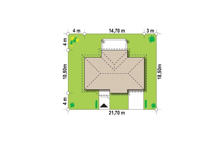 Projekt domu z bala Z151 D - Usytuowanie