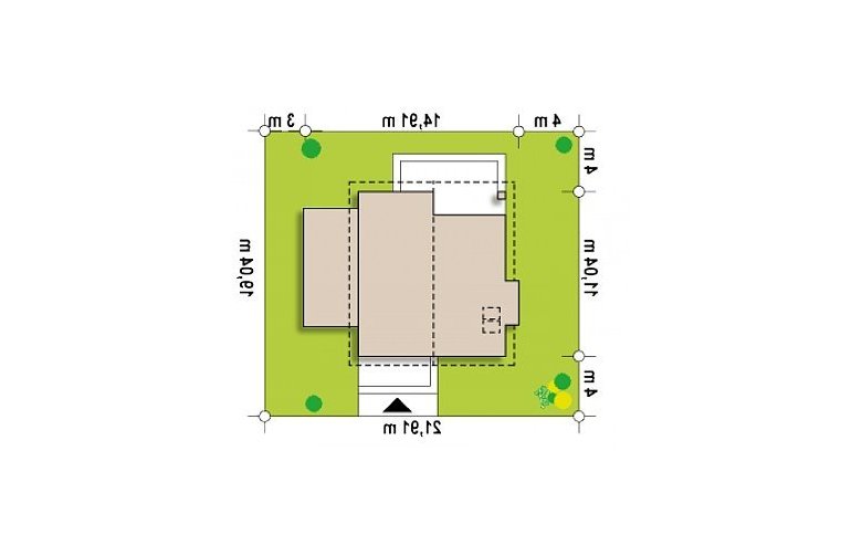 Projekt domu z poddaszem Z166 GP - Usytuowanie - wersja lustrzana