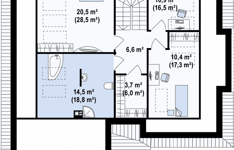 Projekt domu z poddaszem Z200 P - 