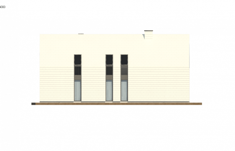Projekt domu z poddaszem Z215 A - elewacja 2