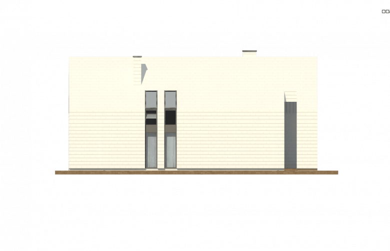 Projekt domu z poddaszem Z215 A - elewacja 1