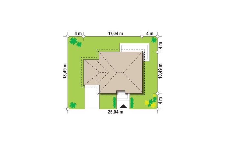 Projekt domu z bala Z273 a L GL - Usytuowanie