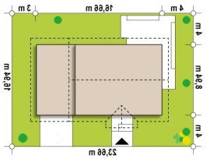 Usytuowanie budynku Z308 GP2 w wersji lustrzanej