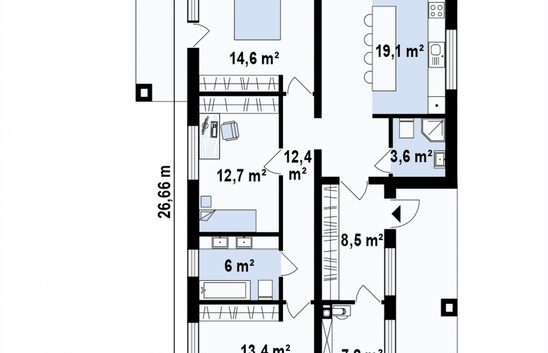 Projekt domu parterowego Z314 - 