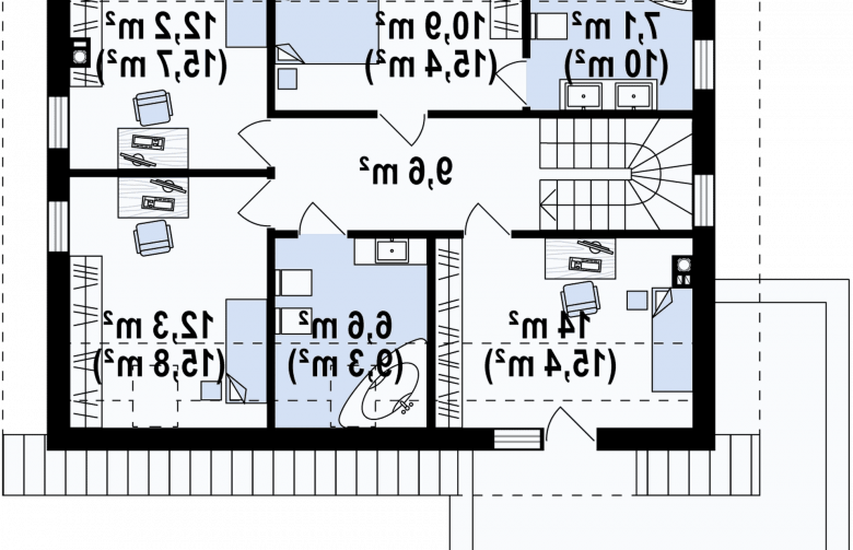 Projekt domu z poddaszem Z320 - 