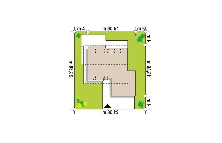 Projekt domu z poddaszem Z320 - Usytuowanie - wersja lustrzana