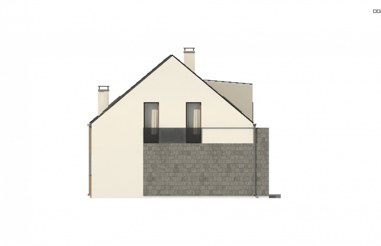 Projekt domu z poddaszem Z322 - elewacja 2