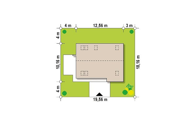 Projekt domu z poddaszem Z322 - Usytuowanie