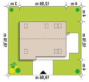 Usytuowanie budynku Z322 w wersji lustrzanej