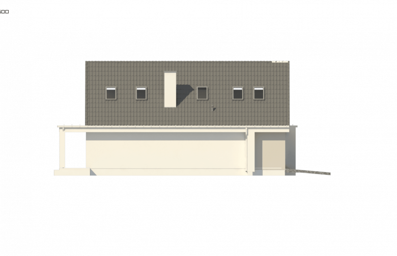 Projekt domu z poddaszem Z324 - elewacja 1