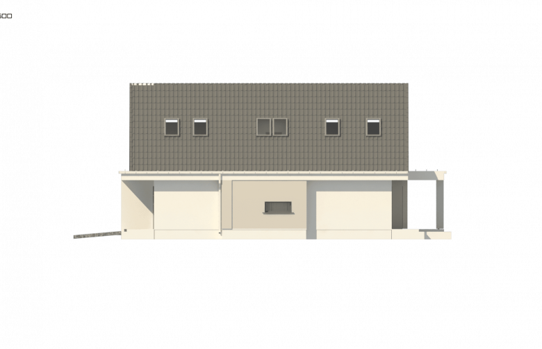 Projekt domu z poddaszem Z324 - elewacja 2
