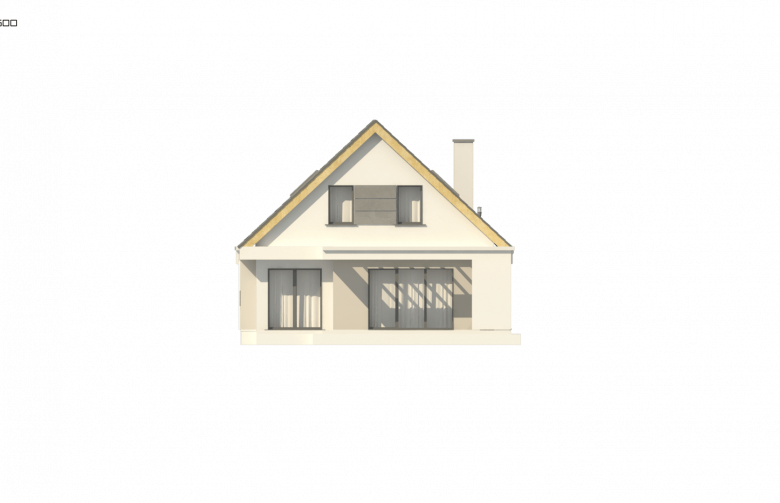 Projekt domu z poddaszem Z324 - elewacja 4