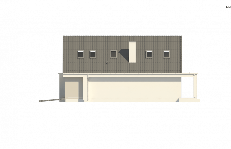 Projekt domu z poddaszem Z324 - elewacja 1