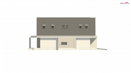 Elewacja projektu Z324 - 2 - wersja lustrzana