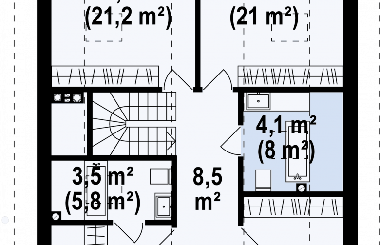 Projekt domu z poddaszem Z324 - 