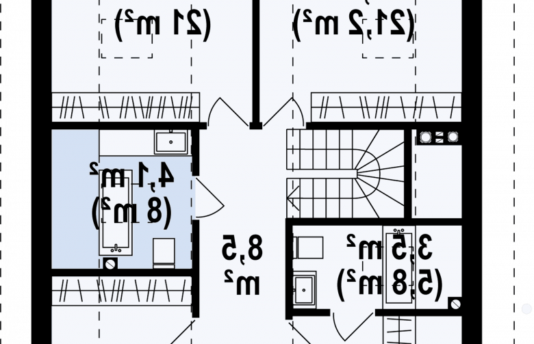 Projekt domu z poddaszem Z324 - 