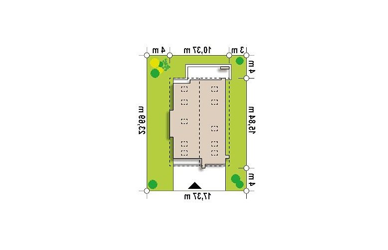 Projekt domu z poddaszem Z324 - Usytuowanie - wersja lustrzana