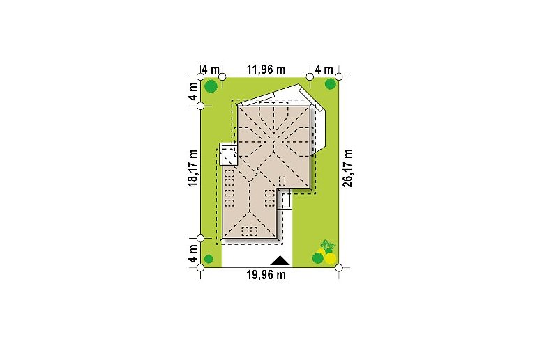 Projekt domu z poddaszem Z325 - Usytuowanie