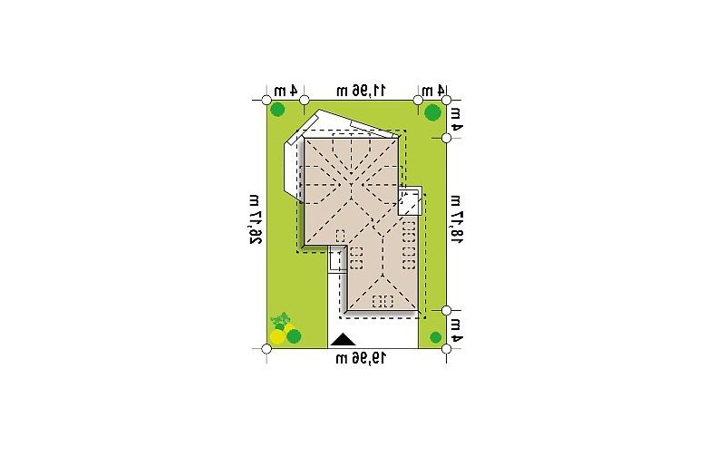 Projekt domu z poddaszem Z325 - Usytuowanie - wersja lustrzana