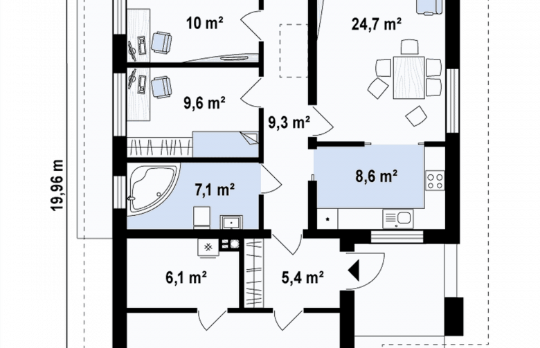 Projekt domu parterowego Z327 - 