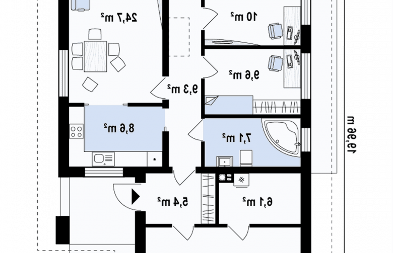 Projekt domu parterowego Z327 - 