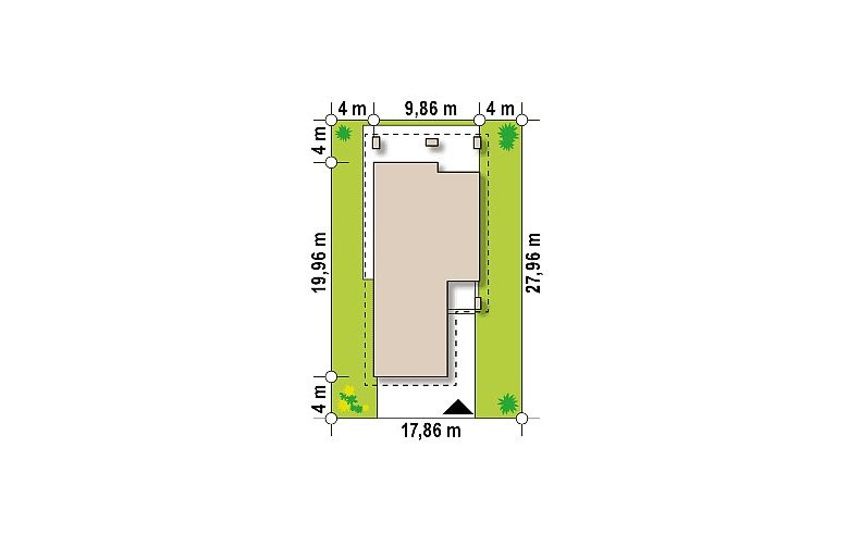 Projekt domu parterowego Z327 - Usytuowanie