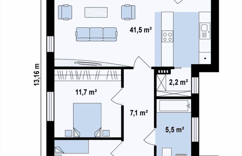 Projekt domu parterowego Z329 - 