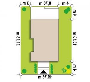 Usytuowanie budynku Z329 w wersji lustrzanej