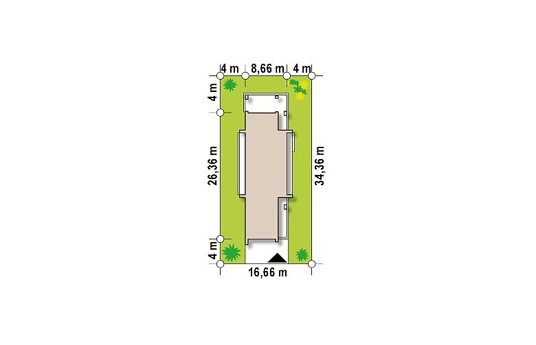 Projekt domu parterowego Z330 - Usytuowanie