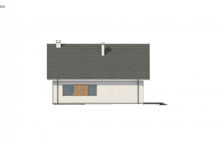 Projekt domu z poddaszem Z331 - elewacja 4