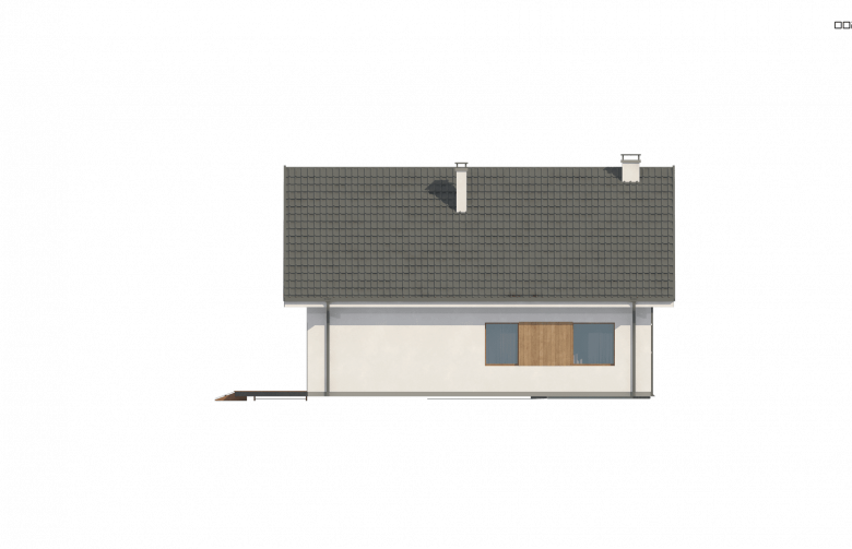 Projekt domu z poddaszem Z331 - elewacja 4