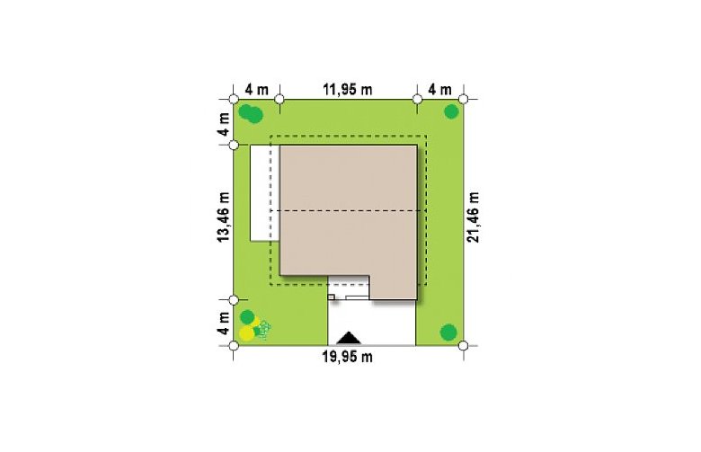 Projekt domu z poddaszem Z331 - Usytuowanie