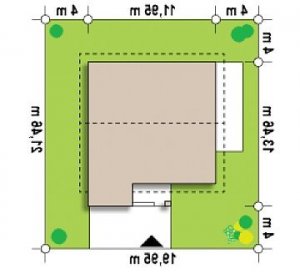 Usytuowanie budynku Z331 w wersji lustrzanej