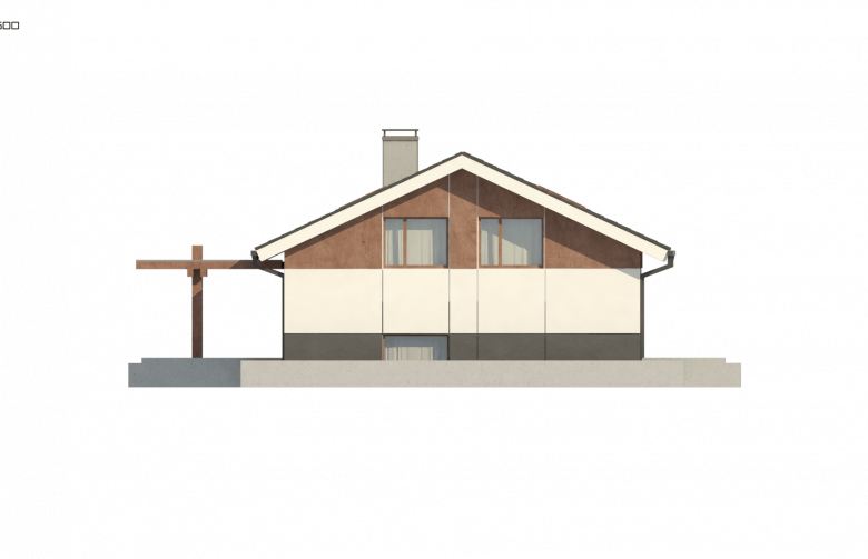 Projekt domu piętrowego Z336 - elewacja 2