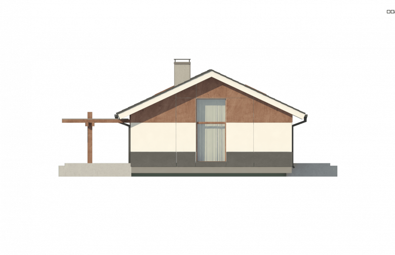 Projekt domu piętrowego Z336 - elewacja 1