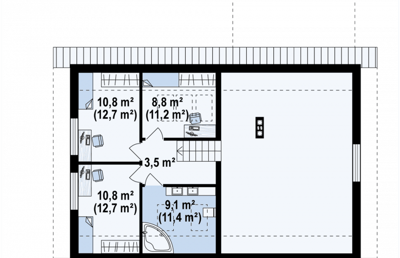 Projekt domu piętrowego Z336 - 