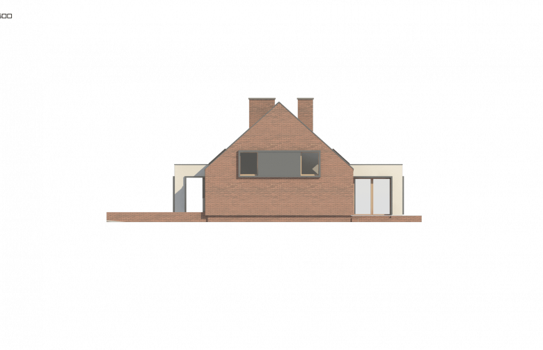 Projekt domu piętrowego Z339 - elewacja 2