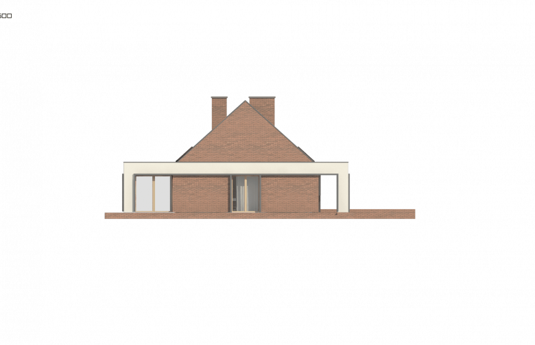 Projekt domu piętrowego Z339 - elewacja 4