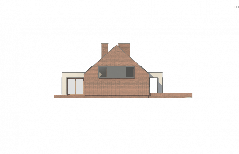 Projekt domu piętrowego Z339 - elewacja 2