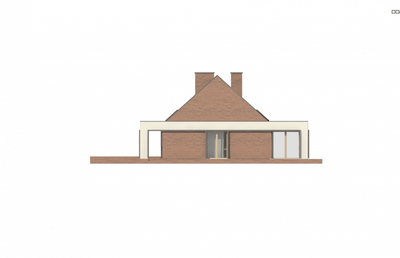 Projekt domu piętrowego Z339 - elewacja 4