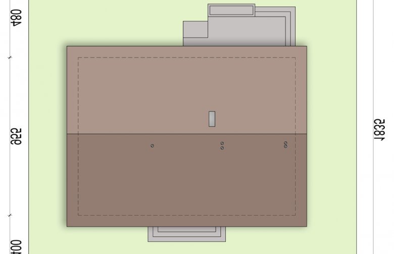 Projekt domu parterowego Mokka 2 - Usytuowanie - wersja lustrzana